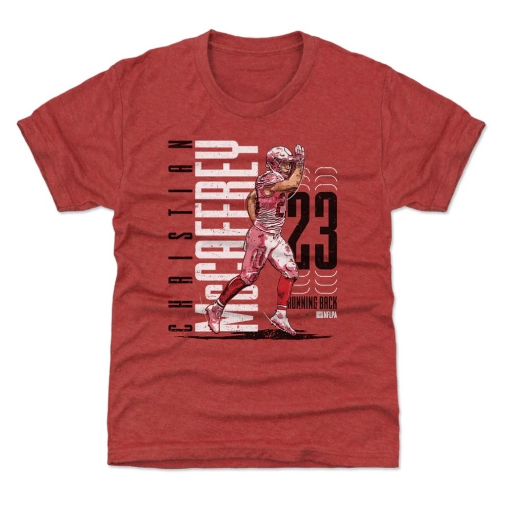 Christian McCaffrey San Francisco Shark Attack Youth T-Shirt